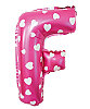 Folyo Balon 40 cm Harf Kalpli Pembe- F - 1
