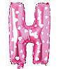 Folyo Balon 40 cm Harf Kalpli Pembe- H - 1