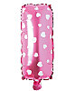 Folyo Balon 40 cm Harf Kalpli Pembe- I - 1