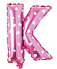 Folyo Balon 40 cm Harf Kalpli Pembe- K - 1