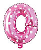 Folyo Balon 40 cm Harf Kalpli Pembe- O - 1