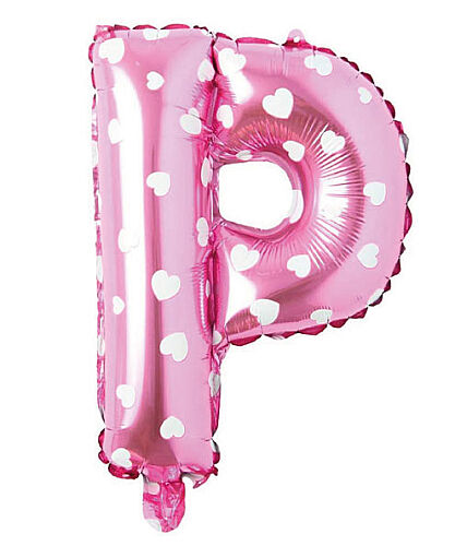 Folyo Balon 40 cm Harf Kalpli Pembe- P - 