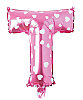 Folyo Balon 40 cm Harf Kalpli Pembe- T - 1