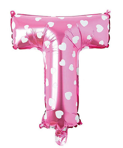 Folyo Balon 40 cm Harf Kalpli Pembe- T - 