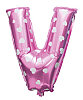 Folyo Balon 40 cm Harf Kalpli Pembe- V - 1