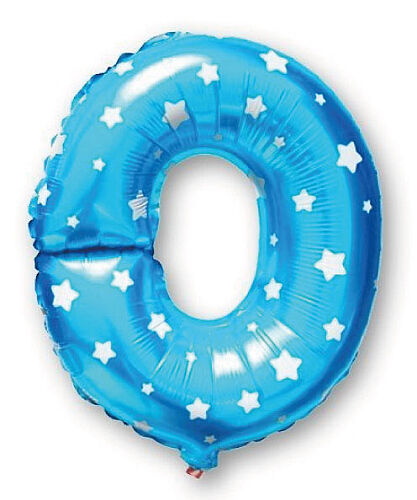 Folyo Balon 40 cm Harf Yıldızlı Mavi - O - 