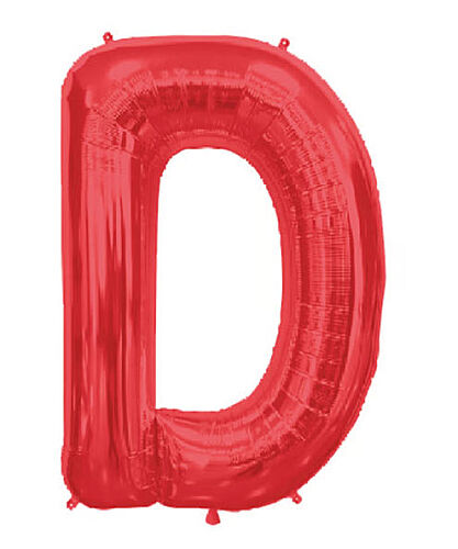 Folyo Balon 40 Cm Kırmızı Harf D - 