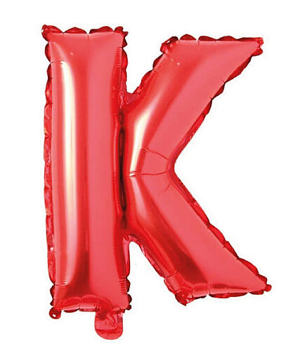 Folyo Balon 40 Cm Kırmızı Harf K - 