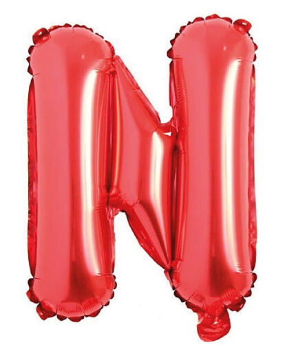 Folyo Balon 40 Cm Kırmızı Harf N - 