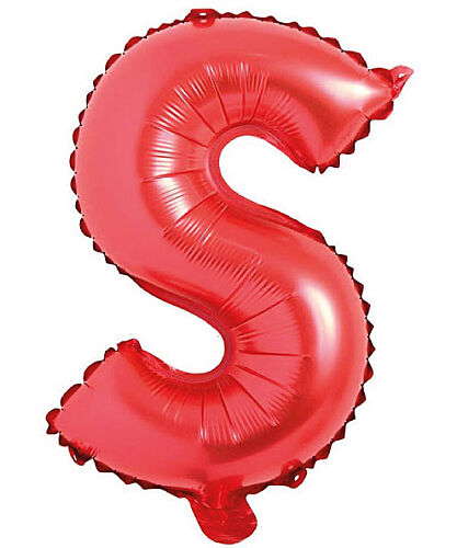 Folyo Balon 40 Cm Kırmızı Harf S - 