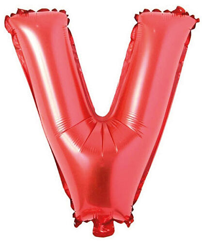 Folyo Balon 40 Cm Kırmızı Harf V - 