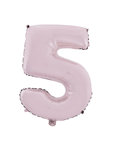 Folyo Balon 66 Cm Pembe Rakam 5 - 1