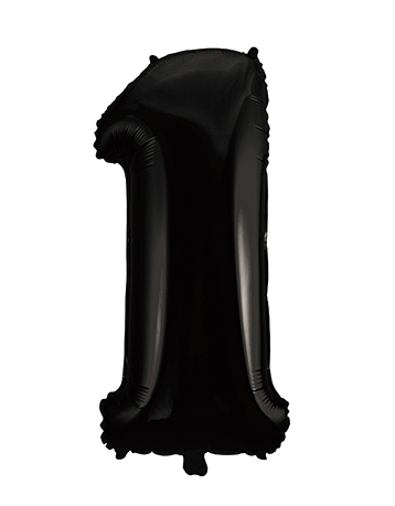 Folyo Balon 66 Cm Siyah Rakam 1 - 