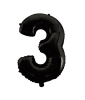Folyo Balon 66 Cm Siyah Rakam 3 - 1