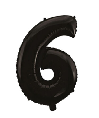Folyo Balon 66 Cm Siyah Rakam 6 - Balonevi