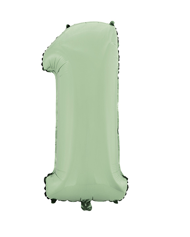 Folyo Balon 66 Cm Yeşil Rakam 1 - 1