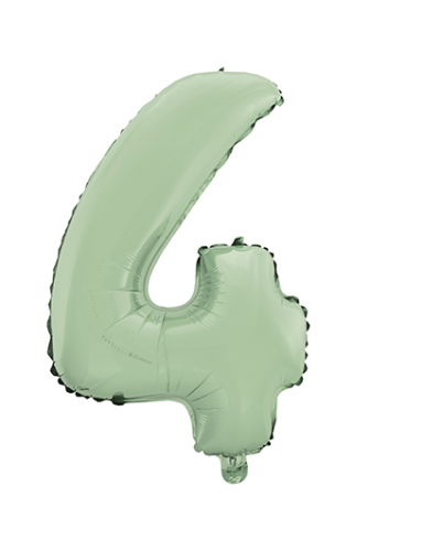 Folyo Balon 66 Cm Yeşil Rakam 4 - 1