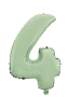 Folyo Balon 66 Cm Yeşil Rakam 4 - 1