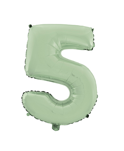 Folyo Balon 66 Cm Yeşil Rakam 5 - 1