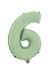Folyo Balon 66 Cm Yeşil Rakam 6 - 1