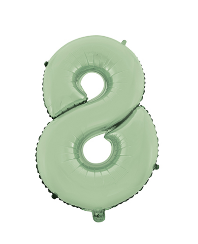 Folyo Balon 66 Cm Yeşil Rakam 8 - 1