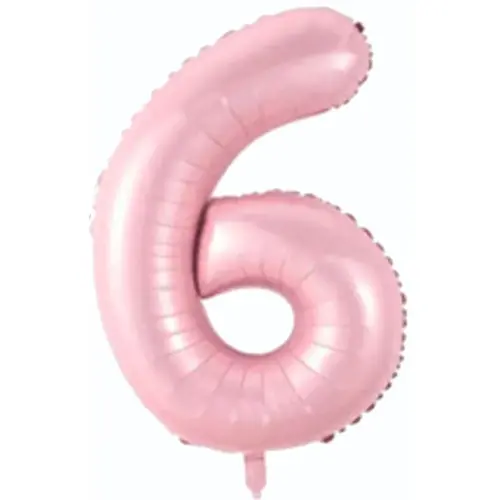 Folyo Balon 76 Cm Pembe Rakam 6 - 1