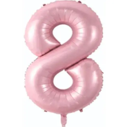 Folyo Balon 76 Cm Pembe Rakam 8 - 1