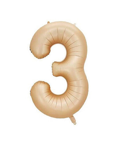Folyo Balon 82 Cm (32'') Karamel Rakam 3 - 