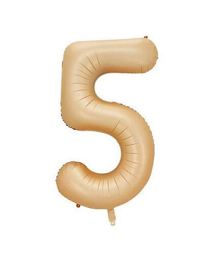 Folyo Balon 82 Cm (32'') Karamel Rakam 5 - 