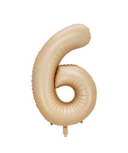 Folyo Balon 82 Cm (32'') Karamel Rakam 6 - 