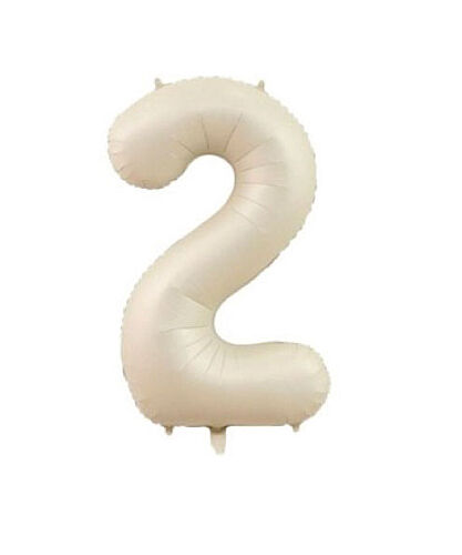 Folyo Balon 82 Cm (32'') Krem Rakam 2 - 
