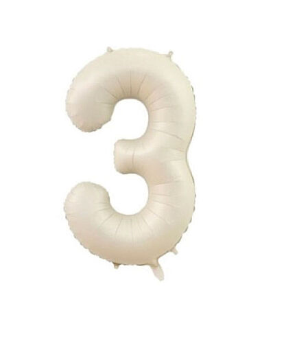 Folyo Balon 82 Cm (32'') Krem Rakam 3 - 