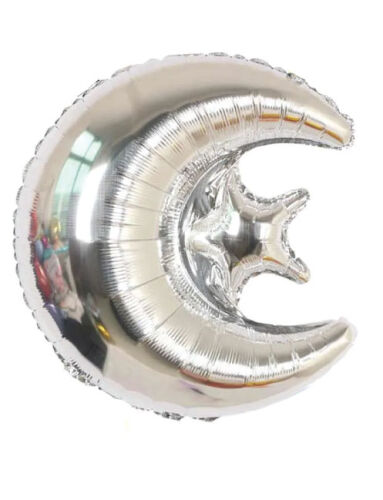 Folyo Balon Ay Yıldız Gümüş - 