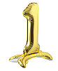Folyo Balon Ayaklı 70 cm Gold Rakam 1 - 1