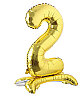 Folyo Balon Ayaklı 70 cm Gold Rakam 2 - 1