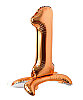Folyo Balon Ayaklı 70 cm Rose Gold Rakam 1 - 1