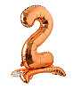 Folyo Balon Ayaklı 70 cm Rose Gold Rakam 2 - 1
