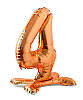 Folyo Balon Ayaklı 70 cm Rose Gold Rakam 4 - 1