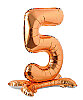 Folyo Balon Ayaklı 70 cm Rose Gold Rakam 5 - 1