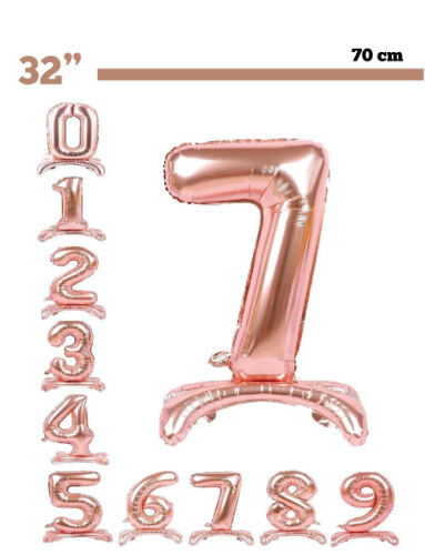 Folyo Balon Ayaklı 70 cm Rose Gold Rakam - 