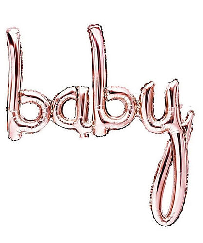 Folyo Balon Baby El Yazısı Rose - 