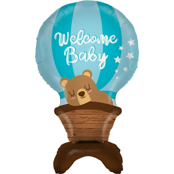 Folyo Balon Ayaklı Welcome Baby Mavi - 