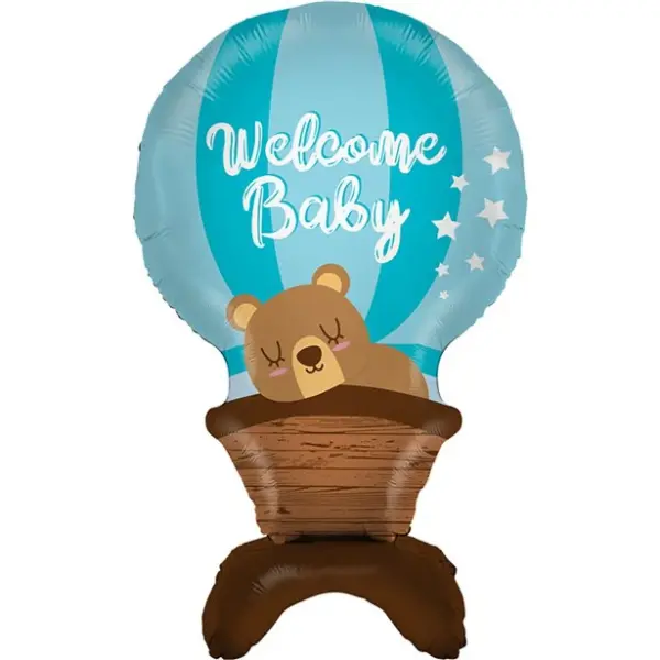 Folyo Balon Ayaklı Welcome Baby Mavi - 