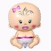 Folyo Balon Bebek Figür Pembe 50*75 - 1