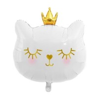 Folyo Balon Beyaz Kedi 30 İnç - 1