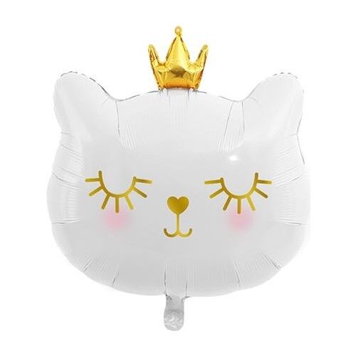 Folyo Balon Beyaz Kedi 30 İnç - 1