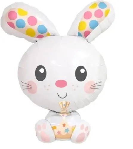Folyo Balon Beyaz Tavşan 78 Cm - 1