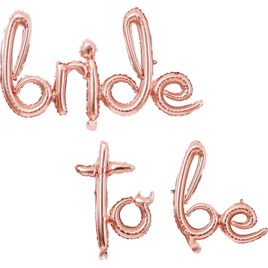 Folyo Balon Bride To Be El Yazısı Rose Gold - 1