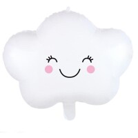 Folyo Balon Bulut Gülen Yüz Beyaz 45 cm - 1