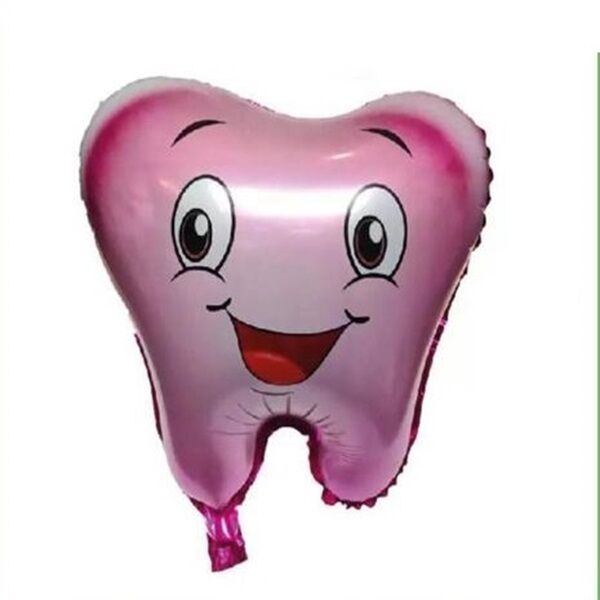 Folyo Balon Diş Şekilli Pembe 50 cm - 